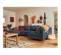 Lisa design canapé panoramique Rune - Bleu nuit