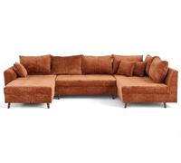 Lisa design Canapé panoramique Rune d'angle droit - Rouille