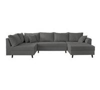 Lisa Design canapé panoramique Rune - Gris foncé