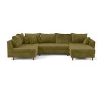 Lisa design canapé panoramique d'angle gauche - Olive