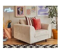 Lisa design Fauteuil Rune en velours côtelé Beige