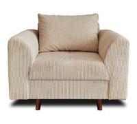 Lisa design Fauteuil Rune en velours côtelé Beige