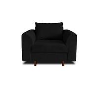 Rune - fauteuil - en velours côtelé - Noir