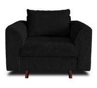 Lisa design Rune fauteuil velours - Noir