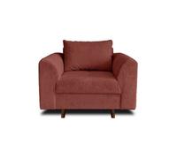 Rune - fauteuil - en velours côtelé - Terracotta
