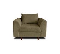 Rune - fauteuil - en velours côtelé - Vert
