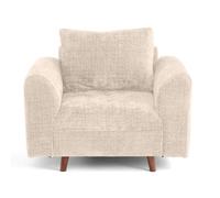Rune - fauteuil en velours texturé - Beige