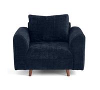 Rune - fauteuil en velours texturé - Bleu