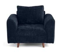 Rune - fauteuil en velours texturé - Bleu