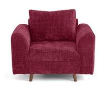 Rune - fauteuil en velours texturé - Prune $cou G