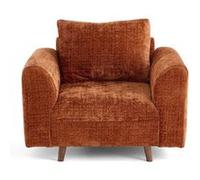 Lisa design Fauteuil velours - Rouille