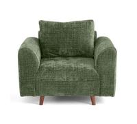 Rune - fauteuil en velours texturé - Vert sauge