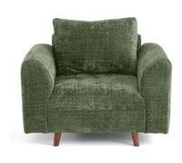 Rune - fauteuil en velours texturé - Vert sauge