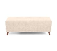Lisa design – Pouf Rune – en velours texturé – beige