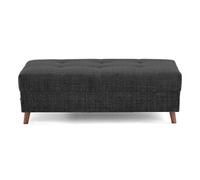 Lisa design – Pouf Rune – Velours texturé – Anthracite
