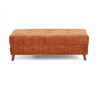 Best mobilier Pouf Rune en velours texturé Rouille