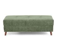 Rune - pouf en velours texturé - Vert sauge $cou G