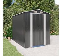 Runheo Abri de Jardin Anthracite 192x274x223 cm en Acier galvanisé résistant à l'humidité, idéal pour Rangement extérieur, Outils de Jardin, Tondeuse, vélo ou matériel de Piscine