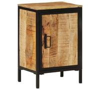 Runheo Armoire de Salle de Bain en Bois Massif manguier 40x30x60cm avec Cadre en Fer, Rangement Mural Compact Pratique, Meuble Suspendu Moderne pour Espace Salle Bain