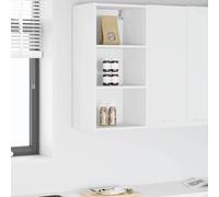 Runheo Armoire Suspendue Blanc en Bois d'ingénierie 40 x 29,5 x 80 cm pour Rangement Cuisine, Placard Multifonction avec Porte, Buffet et vaisselier adapté Salle à Manger Salon