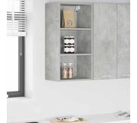 Runheo Armoire Suspendue Bois d'ingénierie Gris béton 40 x 29,5 x 80 cm Meuble Cuisine Rangement avec Porte et étagère pour Organiser Vaisselle et épice en Salle à Manger Salon