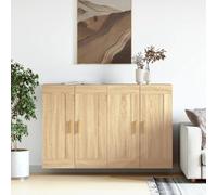 Runheo Armoires murales 2 pcs chêne Sonoma Bois d'ingénierie 69,5x34x90 cm Rangement Pratique pour Salon Cuisine Chambre Bureau Buffet Commode Console Meuble