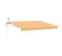 Runheo Auvent rétractable - 500 x 300 cm - En polyester et métal - Avec bras articulé - Protection solaire et résistant aux UV - Pour jardin, balcon, terrasse, autoportant et résistant aux intempéries