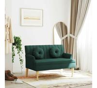 Runheo Banc rembourré vert foncé avec coussin - 113 x 64,5 x 75,5 cm - Banc en bois pour couloir, couloir, salon, chambre à coucher - Avec espace de rangement et rembourrage confortable