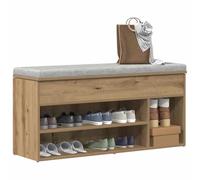 Runheo Banque à Chaussures en Bois d'ingénierie chêne Artisanal 102x30,5x45cm Support de Rangement modulable pour Dressing entrée Couloir Chambre Robuste et Durable