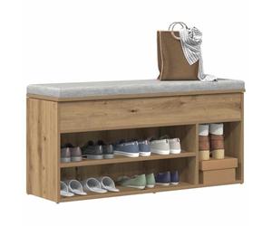 Runheo Banque à Chaussures en Bois d'ingénierie chêne Artisanal 102x30,5x45cm Support de Rangement modulable pour Dressing entrée Couloir Chambre Robuste et Durable