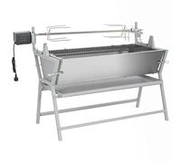 Runheo Barbecue avec tournebroche en fer et acier inoxydable, 132 x 55 x 98 cm, avec moteur électrique, idéal pour griller, rôtir, cuire, cuire, pour camping, cuisine, bureau, compact et peu
