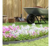 Runheo Bordures de pelouse Gris 1000 x 4 x 5 cm en Plastique Durable pour Jardin extérieur, faciles à Installer et Flexibles, parfaites pour délimiter pelouse