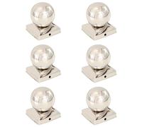 Runheo Bouchons de poteau en acier inoxydable 6 pièces pour poteaux carrés de 91 mm, finition globe, protection contre intempéries et usure, idéal pour clôture, barrière, portail, portillon