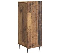 Runheo Buffet Bois Ancien en Bois d'ingénierie 34,5 x 33 x 92 cm avec Porte pivotante 90°, Meuble de Rangement Polyvalent pour Salon Salle à Manger, Bureau et Cuisine, Design Moderne épuré