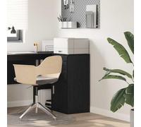 Runheo Buffet Moderne en chêne Noir avec tiroir et Porte 38 x 34 x 75 cm pour Salon Salle à Manger Couloir Rangement Pratique Meuble de Rangement Fonctionnel