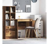 Runheo Bureau Bois Ancien Compact 70 x 50 x 76 cm, Meuble de Travail Moderne pour étude, Ordinateur, Gamer, avec Rangement, Angle Pliable, réglable Assis Debout, idéal pour Chambre ou Bureau