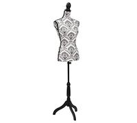 Runheo Buste de présentation Femme Noir et Blanc avec Support réglable en Hauteur de 133 à 168 cm, idéal pour Exposer vêtements, Accessoires, Sacs et Bijoux dans Boutique Dressing Chambre hôtel