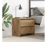 Runheo Cabinet de Chevet en Bois d'ingénierie chêne Artisanal 45 x 34 x 44,5 cm avec tiroir Rangement Chambre Salon Table d'appoint Meuble Commode Moderne Pratique