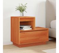 Runheo Cabinet de Chevet en Bois d'ingénierie Cire Marron 60 x 34 x 51 cm avec tiroir Rangement, Meuble Commode Pratique pour Chambre, Salon ou dortoir, Style Rustique Moderne et Table appoint