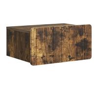 Runheo Cabinet de Chevet Mural en Bois d'ingénierie chêne fumé 49 x 34,5 x 24 cm avec tiroir Rangement Pratique pour Chambre Salon dortoir Adulte Enfant Usage intérieur Vintage Moderne