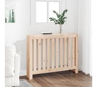 Runheo Cache-radiateur en pin massif 108,5 x 19 x 84 cm avec lamelles, couvercle de radiateur avec surface de rangement, montage mural pour salon, salle de bain, chambre à coucher pour économie