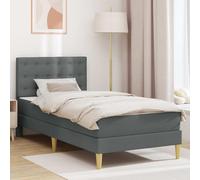 Runheo Cadre de lit avec Matelas Gris foncé 90 x 190 cm Tissu Robuste pour Chambre Moderne avec Rangement sous Le lit et Support Confortable idéal pour Maison ou Appartement