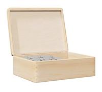 Runheo Caisse en bois avec couvercle en pin massif - 40 x 30 x 13 cm - Boîte de rangement non traitée pour système de rangement, organisateur et étagère dans le bureau, la chambre à coucher ou la