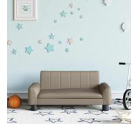 Runheo Canapé cappuccino pour enfant en cuir synthétique avec cadre en bois de pin stable 70 x 45 x 30 cm, rembourré avec mousse, pour chambre d'enfant, meuble confortable pour bébé pour la détente et