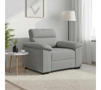 Runheo Canapé Gris Nuage 100x81x84 cm en Tissu Polyester, Fauteuil Lounge avec accoudoirs Larges et Structure Bois métal, Convertible modulable pour Salon Bureau Chambre détente Confortable