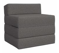 Runheo Canapé-lit Pliable Gris Clair en Tissu Polyester 200 x 70 x 10 cm Convertible 2-en-1 canapé et Matelas pour Salon Chambre Bureau Studio Moderne