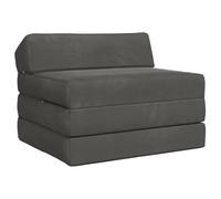 Runheo Canapé-lit Pliable Gris foncé en Velours 200 x 70 x 10 cm Matelas Convertible canapé modulable déhoussable pour Salon séjour Chambre Studio Moderne scandinave