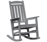 Runheo Chaise Berçante de Jardin en HDPE Gris Clair 92 x 70 x 108 cm avec Dossier et Accoudoirs, Meuble Mobilier Extérieur pour Terrasse, Balcon, Piscine, Confort Ergonomique Relaxation