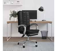 Runheo Chaise de bureau avec fonction allongée - En cuir synthétique - Ergonomique - Réglable en hauteur - Avec roulettes et accoudoirs - Pour bureau à domicile - Confortable et stable