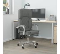 Runheo Chaise de bureau avec fonction massage, tissu gris foncé, ergonomique, réglable en hauteur, pivotant, avec accoudoir et dossier, respirant, pour bureau à domicile, bureau, confort